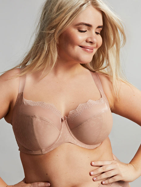 Buy Clovia Women's Solid Padded Demi Cup Wire Free Balconette Bra  (BR2081V24_Beige_32B) at