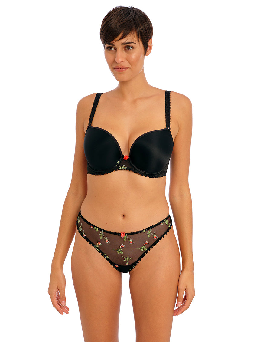 Freya Sheer Green With Embroidered Floral Bra Size 32G