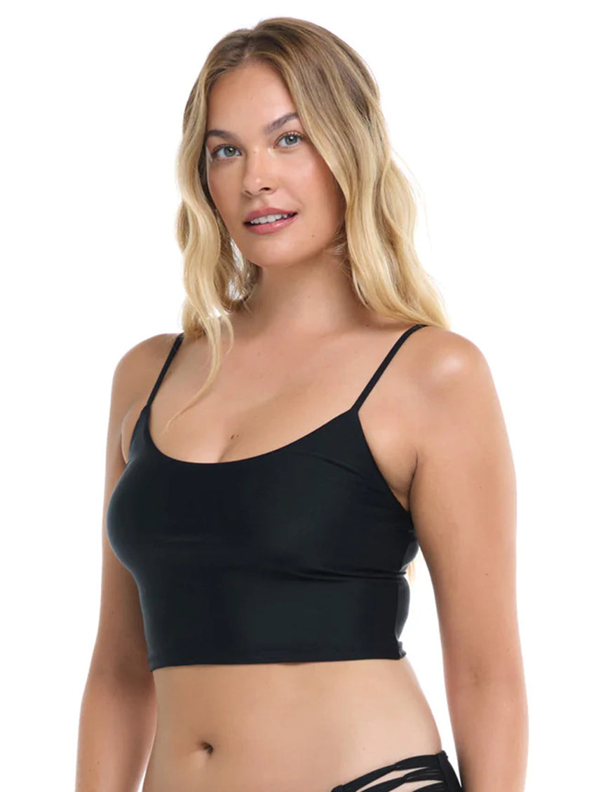 Smoothies Retro Plus Size Swim Top - Black - Body Glove