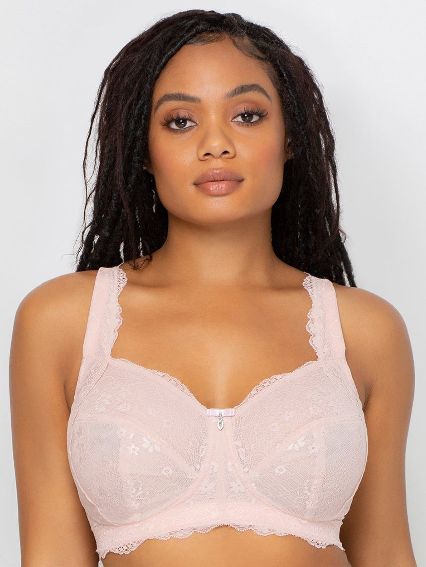 Curvy Couture Lace Unlined Underwire BLUSHING ROSE buy for the