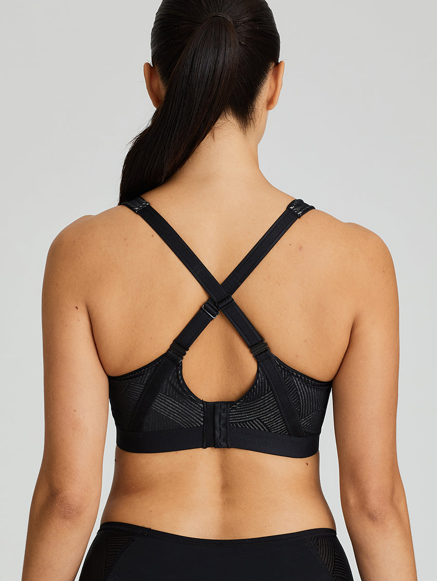  - - BLACK High Impact Underwired Sports Bra - Size 32 to 38