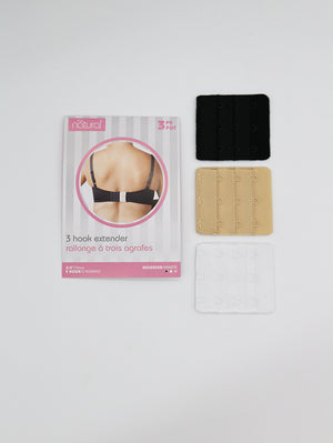 Wooger Womens Bra Extenders Soft Elastic Bra Extension Strap Adjustable  combo pack, Black White Beige, Red