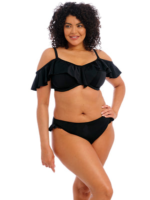 Elomi Swim Tropical Falls Underwired Plunge Bikini Top (42F, Black) :  : Fashion