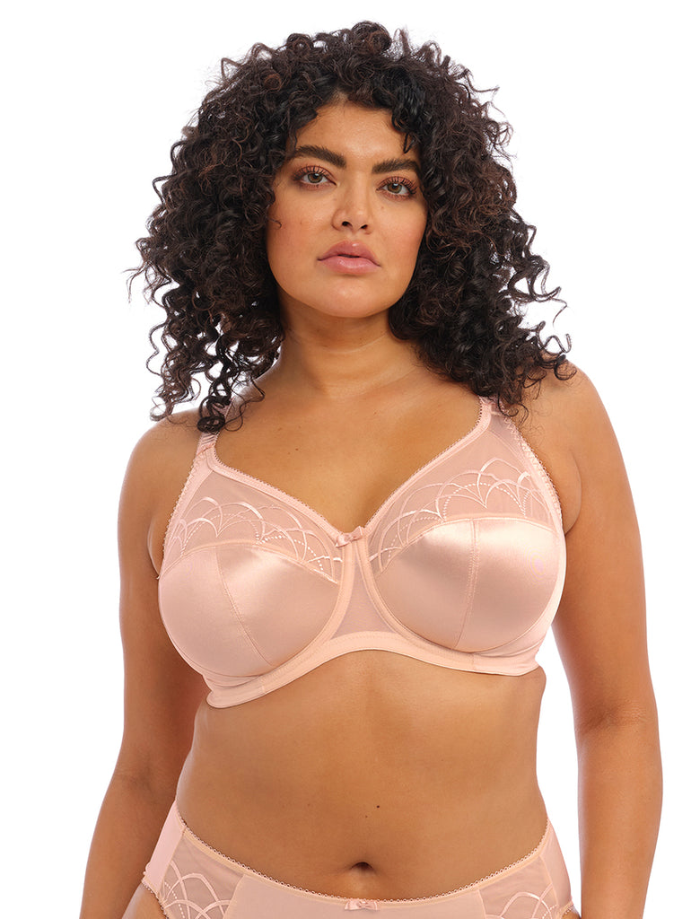 Elomi Cate Embroidered Full Cup Banded Underwire Bra (4030),44H,Camelia